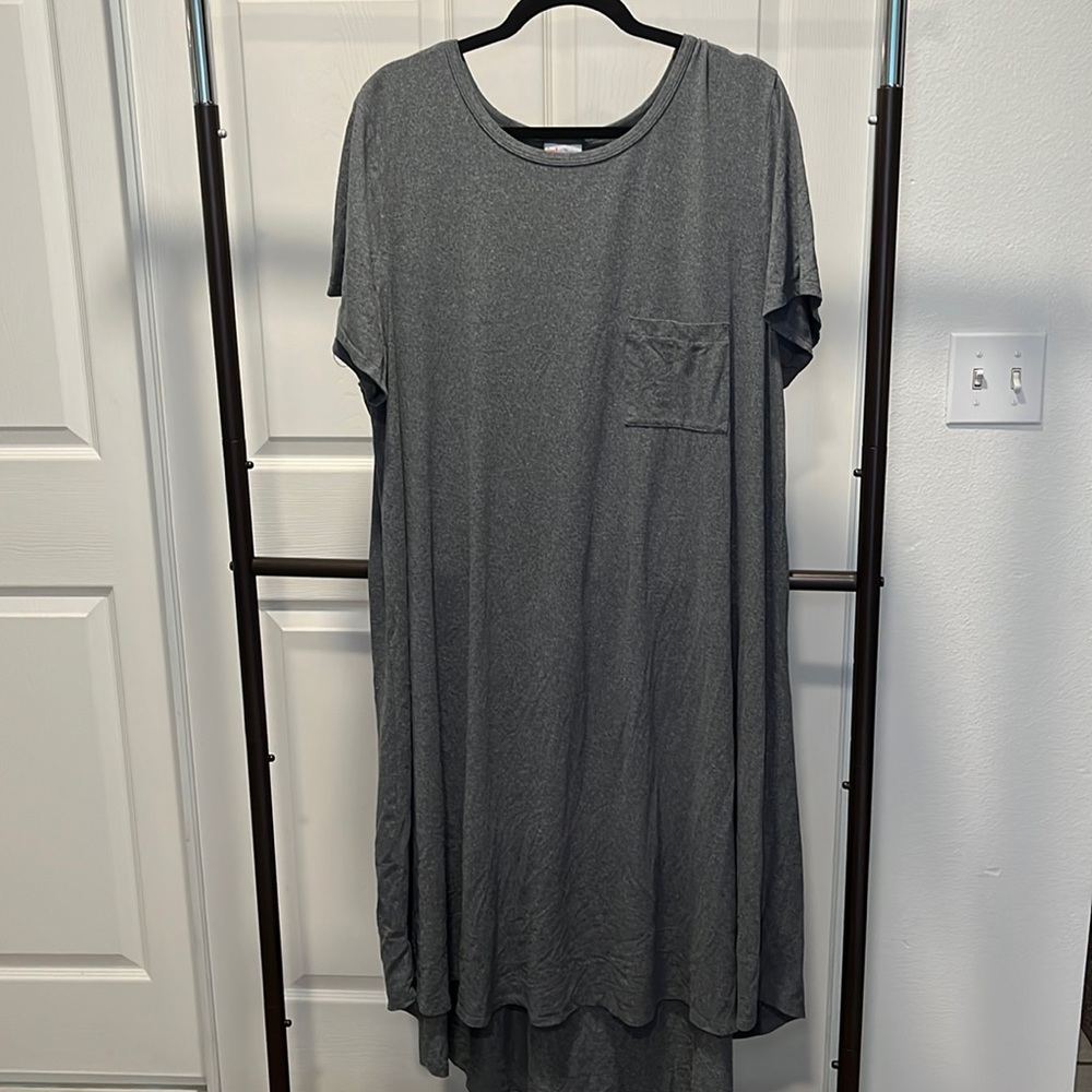 Lularoe Carly Pocket Dress True Grey Size 3x